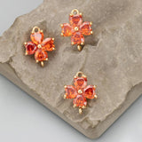 18k Plated Copper Zircon Charms Hand Made Jewelry Making DIY Pendants