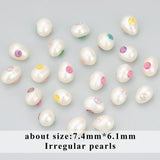 Natural Pearl Zircon Charms Hand Made Jewelry Making