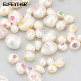 Natural Pearl Zircon Charms Hand Made Jewelry Making