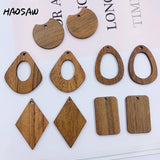 6Pcs DIY Wood Earring Findings Multi Designs