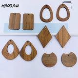 6Pcs DIY Wood Earring Findings Multi Designs