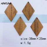 6Pcs DIY Wood Earring Findings Multi Designs