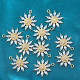 10Pcs Sunflower Charm Pendant For Earring DIY
