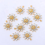 10Pcs Sunflower Charm Pendant For Earring DIY