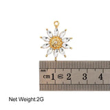 10Pcs Sunflower Charm Pendant For Earring DIY