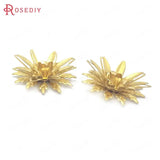 10PCS 23MM Brass 3D Multi-layer Flower Jewelry Making Supplies