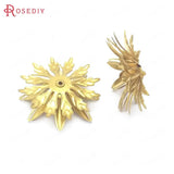10PCS 23MM Brass 3D Multi-layer Flower Jewelry Making Supplies