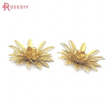 10PCS 23MM Brass 3D Multi-layer Flower Jewelry Making Supplies