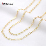 2 Types 14K Plated Oval Cable Chains DIY Jewelry Accessories