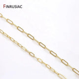 2 Types 14K Plated Oval Cable Chains DIY Jewelry Accessories