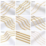 2 Types 14K Plated Oval Cable Chains DIY Jewelry Accessories