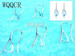 10PCS 925 Silver Pinch Bail Hook Earring Earwires For Beads