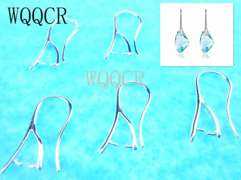 10PCS 925 Silver Pinch Bail Hook Earring Earwires For Beads