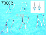 10PCS 925 Silver Pinch Bail Hook Earring Earwires For Beads