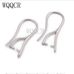 10PCS 925 Silver Pinch Bail Hook Earring Earwires For Beads