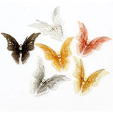 10pcs Metal Copper Rhinestone Butterfly Filigree Wraps Charm