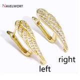 18K Zircon Feather Angle Wing Earring Hooks DIY Earrings