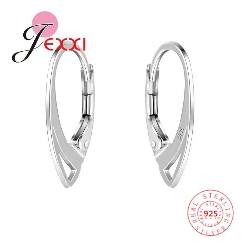100 Pcs 925 Sterling Silver Hooks Ear Wire Earrings Findings DIY Jewelry Accesso