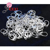 100 Pcs 925 Sterling Silver Hooks Ear Wire Earrings Findings DIY Jewelry Accesso