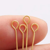 18k Plated Copper Needle Jewelry Making Accessories