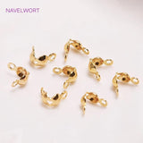 Thickened 14k/18k Plated 4MM Double-Cup Bead Tip Crimp Cover
