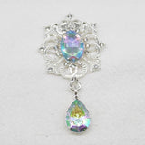 10Pcs Crystal Rhinestone Brooch DIY Wedding Invitation Card Decoration