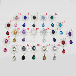 10Pcs Crystal Rhinestone Brooch DIY Wedding Invitation Card Decoration