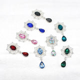 10Pcs Crystal Rhinestone Brooch DIY Wedding Invitation Card Decoration