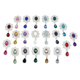 10Pcs Crystal Rhinestone Brooch DIY Wedding Invitation Card Decoration