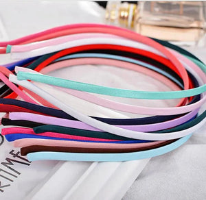 10PCS Stainless Steel Blank Headband 5mm Satin Covered Hair Accessories