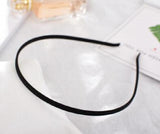 10PCS Stainless Steel Blank Headband 5mm Satin Covered Hair Accessories