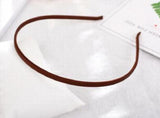 10PCS Stainless Steel Blank Headband 5mm Satin Covered Hair Accessories