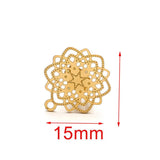 10pcs Flower Ear Studs with Earplug for Earrings DIY