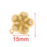10pcs Flower Ear Studs with Earplug for Earrings DIY