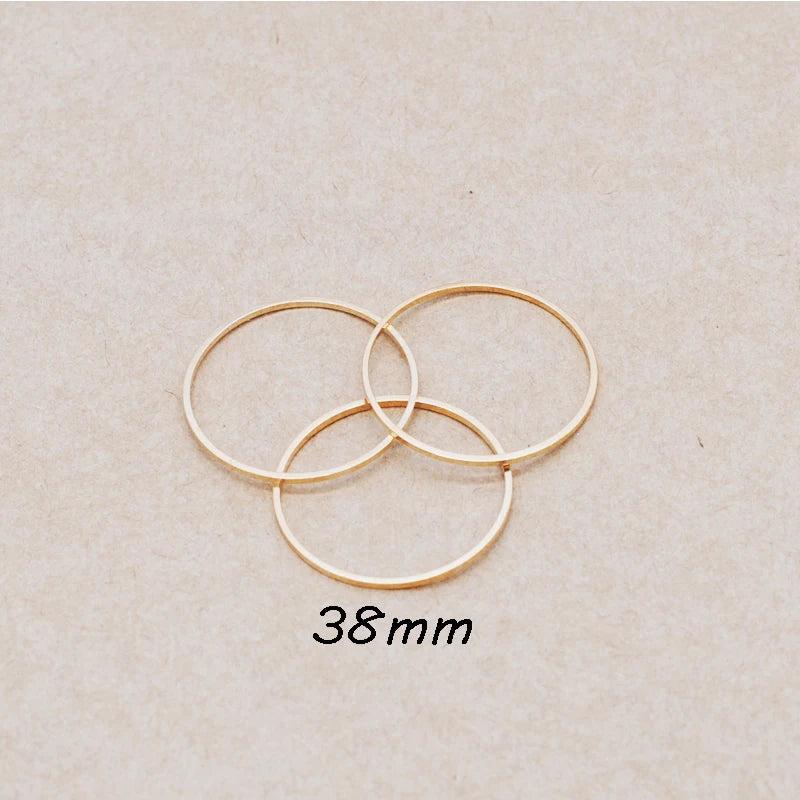 50pcs Copper KC Round Jewelry Pendants DIY Making&Finding
