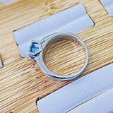 6.5mm Sea 5A Zircon Silver 925 Ring For Women Wedding