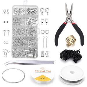 1040pcs Alloy Jewelry Findings Set Jewelry Making Tools Earring Hook Kit