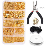1040pcs Alloy Jewelry Findings Set Jewelry Making Tools Earring Hook Kit