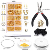 1040pcs Alloy Jewelry Findings Set Jewelry Making Tools Earring Hook Kit