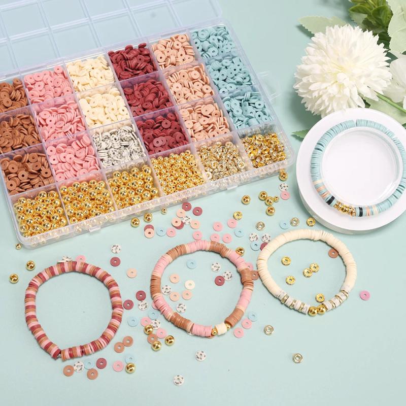 Boho Clay Beads Bracelet Kit DIY Jewelry Making for Women
