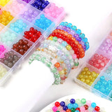 200pcs Glass Jade Barrel Beads DIY Set