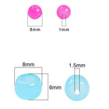 200pcs Glass Jade Barrel Beads DIY Set