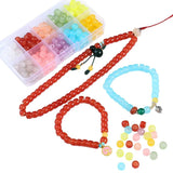 200pcs Glass Jade Barrel Beads DIY Set