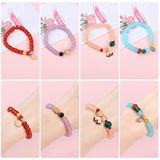 200pcs Glass Jade Barrel Beads DIY Set