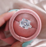 Princess Cut 925 Silver Engagement Rings Women Anniversary Christmas Gift