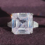 Princess Cut 925 Silver Engagement Rings Women Anniversary Christmas Gift