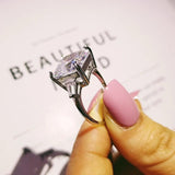 Princess Cut 925 Silver Engagement Rings Women Anniversary Christmas Gift