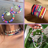 3600PCS DIY Polymer Clay Bead Set Rainbow Chip Beads 6MM