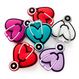 10pcs Silicone Beads Stethoscop Teether Chewing Teeth DIY Nipple Chain Jewelry