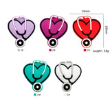 10pcs Silicone Beads Stethoscop Teether Chewing Teeth DIY Nipple Chain Jewelry